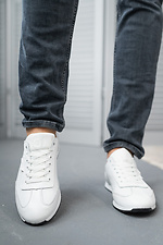 White leather sneakers for the city  8018392 photo №2