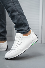 Белые кожаные кроссовки для города  8018392 фото №4