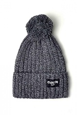 Warme graue Strickmütze mit Bommel und Revers Custom Wear 8025392 Foto №3