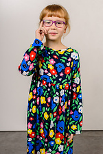 Штапельное летнее платье на девочку с длинными рукавами Garne 3035393 фото №5