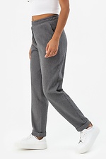 Gray wool blend trousers with cuffs Garne 3041393 photo №2