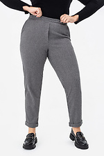 Gray wool blend trousers with cuffs Garne 3041393 photo №6