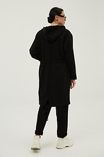 Black long cardigan in sporty cotton jersey Garne 3039394 photo №6