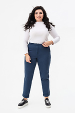 Blue wool blend trousers with cuffs Garne 3041394 photo №9