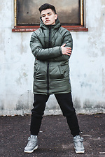 Reversible winter down jacket with hood and pockets Custom Wear 8025394 photo №3