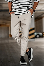 Men's slim fit pants Casual- Sport beige Teamv 8034394 photo №2