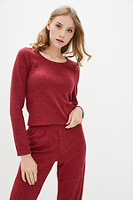 Red CUTIE cropped sweater Garne 3037395 photo №1