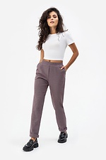 Полушерстяные брюки с отворотами фиолетового цвета Garne 3041395 фото №7