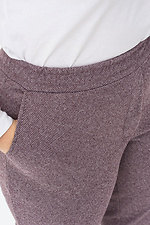 Полушерстяные брюки с отворотами фиолетового цвета Garne 3041395 фото №12