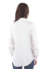 Белая льняная блуза рубашка с вышивкой Cornett-VOL 2012396 фото №3