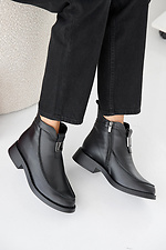 Women's spring-autumn black leather boots  2505396 photo №2
