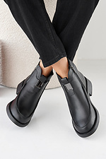 Women's spring-autumn black leather boots 2505396 photo №3