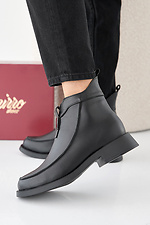 Women's spring-autumn black leather boots  2505396 photo №4