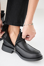 Women's spring-autumn black leather boots  2505396 photo №8