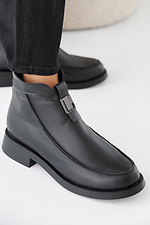 Women's spring-autumn black leather boots  2505396 photo №9