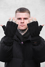 Men's Winter Fingerless Fleece Gloves Fix Without 8049396 photo №1