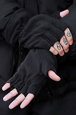 Men's Winter Fingerless Fleece Gloves Fix Without 8049396 photo №2