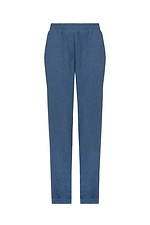ISMA cropped wool blend trousers with blue cuffs Garne 3041397 photo №11
