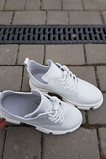 Женские ботинки кожаные весенние белые 8019397 фото №2