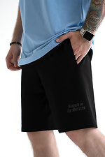 Herren Sommer Shorts mit T-Shirt RAISED Blau mit Schwarz Teamv 8034397 Foto №5