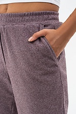 Укорочені напівшерстяні штани ISMA з відворотами фіолетового кольору Garne 3041398 фото №5
