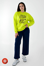 Warm sweater WENDI on fleece Abstraction Garne 9001398 photo №2