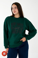 Warm sweatshirt WENDI on fleece with print Garne 9001399 photo №1