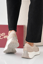 Women's leather sneakers spring-autumn latte  2505400 photo №5