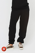 Утепленные штаны на резинке черного цвета Garne 3041400 фото №1