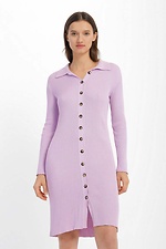 Women's knitted dress with turn-down collar and front closure  4038400 photo №1