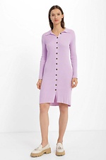 Women's knitted dress with turn-down collar and front closure  4038400 photo №2