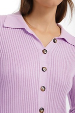 Women's knitted dress with turn-down collar and front closure  4038400 photo №4