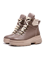 Winter leather boots sports beige  4205400 photo №2