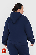 Insulated kangaroo hoodie with blue hood Garne 3041401 photo №5