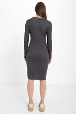 Women's knitted dress with turn-down collar and front closure  4038401 photo №3