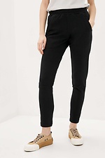 FIDAN black cotton trousers with slim fit Garne 3037402 photo №1