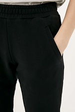 Бавовняні штани FIDAN чорного кольору звуженого крою Garne 3037402 фото №4