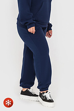 Утепленные штаны на резинке синего цвета Garne 3041402 фото №4