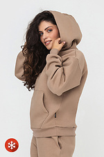Insulated kangaroo hoodie with beige hood Garne 3041403 photo №3