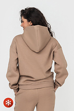 Insulated kangaroo hoodie with beige hood Garne 3041403 photo №4