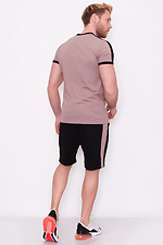 Men's set T-shirt and shorts NYC Mocha with black Teamv 8034403 photo №4