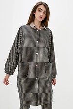 Oversized wool autumn coat with wide sleeves and patch pockets Garne 3039404 photo №1