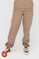 Утеплені штани на резинці бежевого кольору Garne 3041404 фото №1