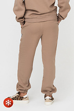 Утепленные штаны на резинке бежевого цвета Garne 3041404 фото №4
