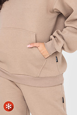 Утепленные штаны на резинке бежевого цвета Garne 3041404 фото №5