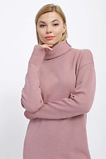 Warm knitted dress with yoke collar  4038404 photo №2