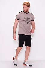 Men's set (T-shirt and shorts) Palm Mocha with black Teamv 8034404 photo №2