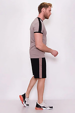 Men's set (T-shirt and shorts) Palm Mocha with black Teamv 8034404 photo №3