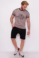 Men's set (T-shirt and shorts) Palm Mocha with black Teamv 8034404 photo №5