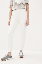 FIDAN white cotton trousers with a slim fit Garne 3037405 photo №1